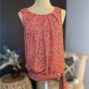 Max Edition Floral Print Chiffon tie Blouse